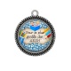 Pendentif Cabochon Argent - Pour la plus gentille des AESH