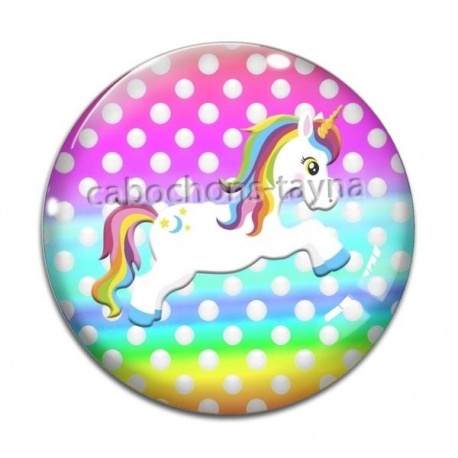 Cabochon Verre - licorne