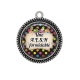 Pendentif Cabochon Argent - une AESH formidable