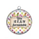 Pendentif Cabochon Argent - une AESH formidable
