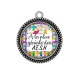 Pendentif Cabochon Argent - a la plus géniale des AESH
