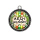 Pendentif Cabochon Argent - AESH qui déchire