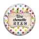 Cabochon Verre - une chouette AESH