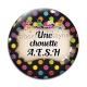 Cabochon Verre - une chouette AESH