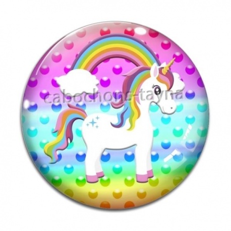Cabochon Verre - licorne