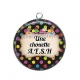 Pendentif Cabochon Argent - une chouette AESH