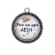 Pendentif Cabochon Argent - pour une super AESH