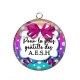 Pendentif Cabochon Argent - pour la plus gentille dse AESH