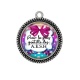 Pendentif Cabochon Argent - pour la plus gentille dse AESH