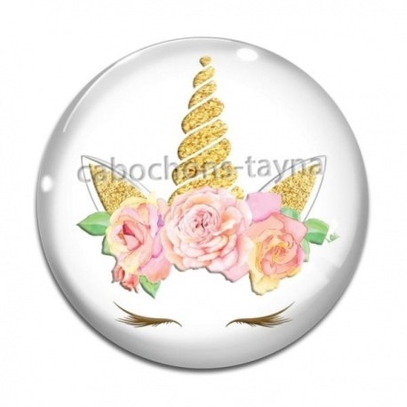 Cabochon Verre - licorne
