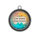 Pendentif Cabochon Argent - une atsem sensationnelle