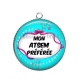Pendentif Cabochon Argent - a mon atsem préférée