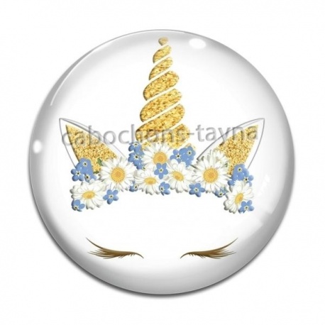 Cabochon Verre - licorne