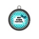 Pendentif Cabochon Argent - mon atsem préférée