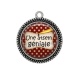 Pendentif Cabochon Argent - une atsem géniale