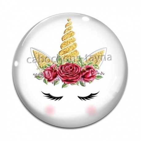 Cabochon Verre - licorne