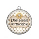 Pendentif Cabochon Argent - une atsem formidable