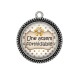 Pendentif Cabochon Argent - une atsem formidable