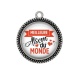 Pendentif Cabochon Argent - meilleure atsem du monde