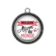 Pendentif Cabochon Argent - meilleure atsem du monde