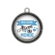 Pendentif Cabochon Argent - meilleure atsem du monde