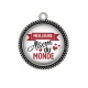 Pendentif Cabochon Argent - meilleure atsem du monde