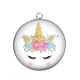 Pendentif Cabochon Argent - licorne