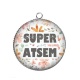 Pendentif Cabochon Argent - super atsem