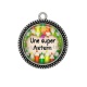 Pendentif Cabochon Argent - une super atsem