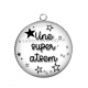 Pendentif Cabochon Argent - une super atsem