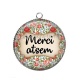 Pendentif Cabochon Argent - merci atsem