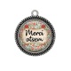 Pendentif Cabochon Argent - merci atsem