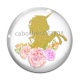 Cabochon Verre - licorne