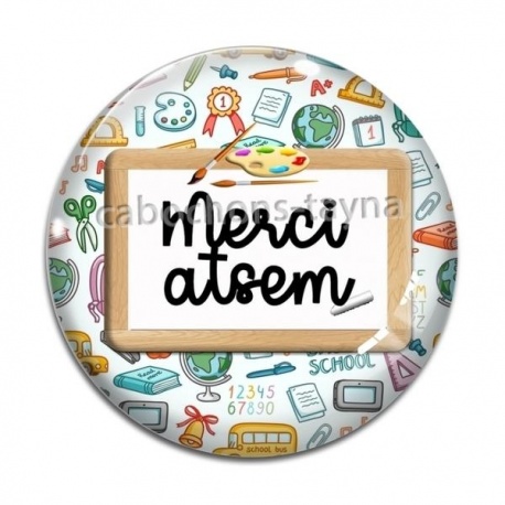 Cabochon Verre - merci atsem