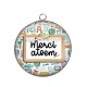 Pendentif Cabochon Argent - merci atsem