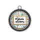 Pendentif Cabochon Argent - merci atsem