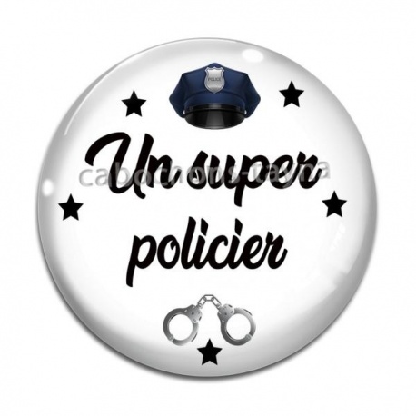 Cabochon Verre - un super policier