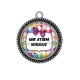 Pendentif Cabochon Argent - une atsem magique