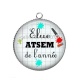 Pendentif Cabochon Argent - élue atsem de l'année