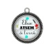 Pendentif Cabochon Argent - élue atsem de l'année