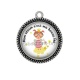 Pendentif Cabochon Argent - mon atsem c'est ma bonne fée