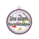 Pendentif Cabochon Argent - une atsem formidable