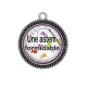 Pendentif Cabochon Argent - une atsem formidable