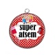 Pendentif Cabochon Argent - super atsem