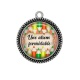 Pendentif Cabochon Argent - une atsem formidable