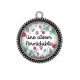 Pendentif Cabochon Argent - une atsem formidable