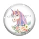Cabochon Verre - licorne