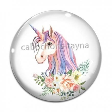 Cabochon Verre - licorne