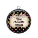 Pendentif Cabochon Argent - une chouette atsem