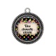 Pendentif Cabochon Argent - une chouette atsem